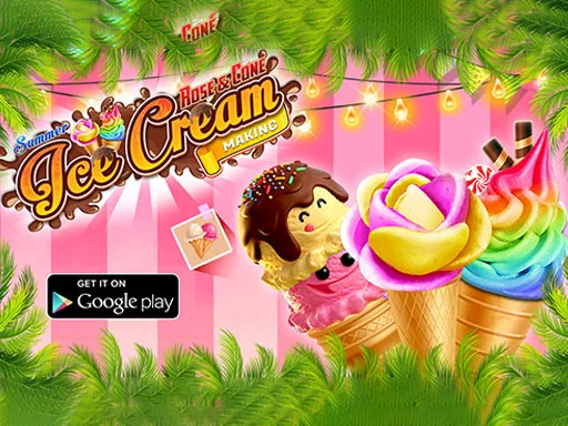 גלידת קונוס ורד קיץ: מעבדת כף פרחונית